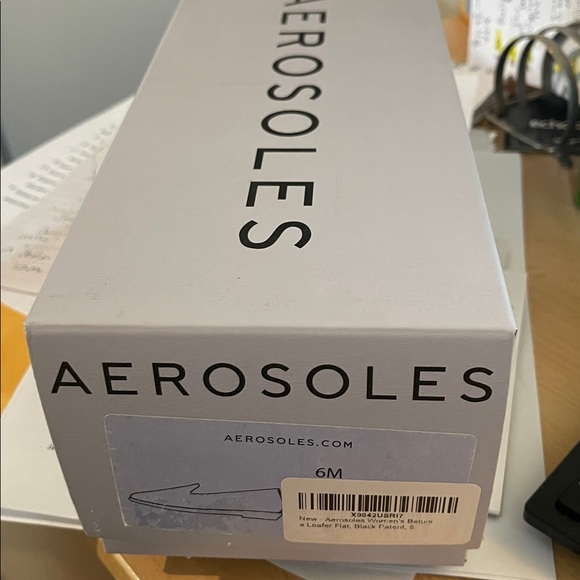 Aerosoles betunis patent leather slip on flats nib 6 m - Picture 2 of 5